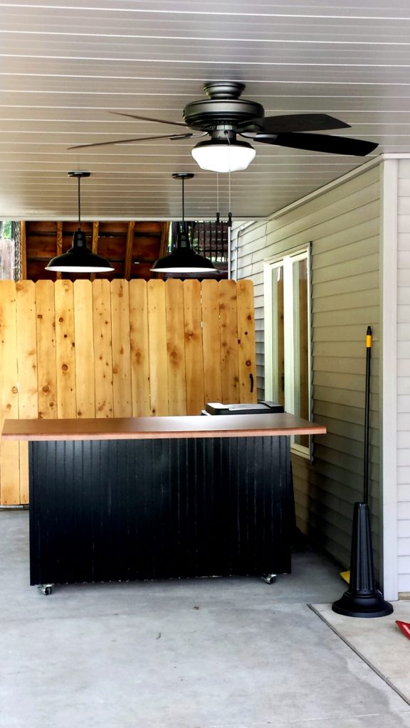 Outdoor Bar with Comfort Zone ceiling
